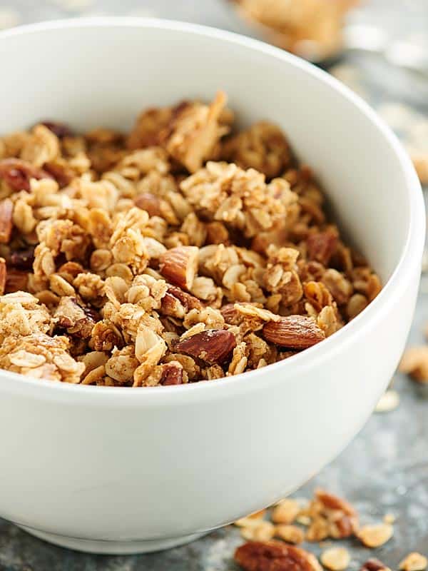 Bowl of vegan granola 