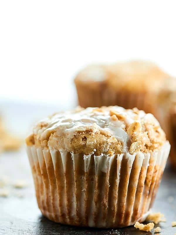 coffee cake muffin from the side