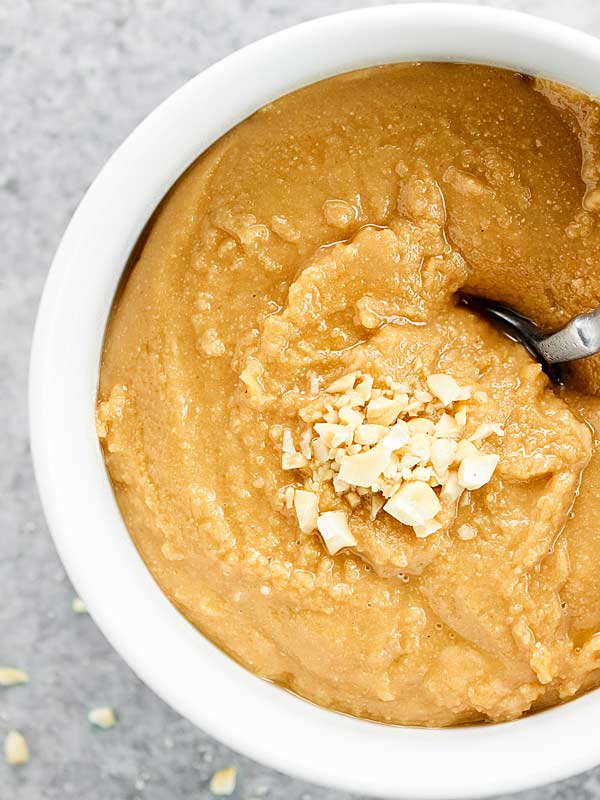 bowl of cashew butter above