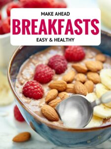 A round up of my favorite Easy Healthy Make Ahead Breakfast Recipes. Mornings are busy enough without having to worry about making a nutritious meal for your family! showmetheyummy.com #healthy #breakfast