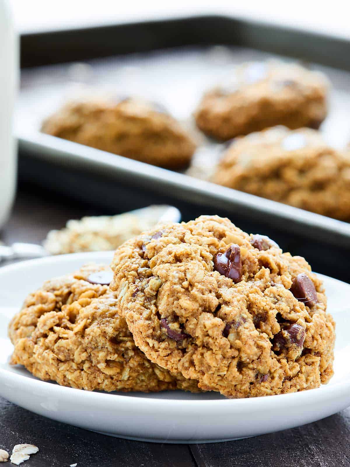 Oatmeal Chocolate Chip Cookies Recipe - Chewy &amp; Easy!