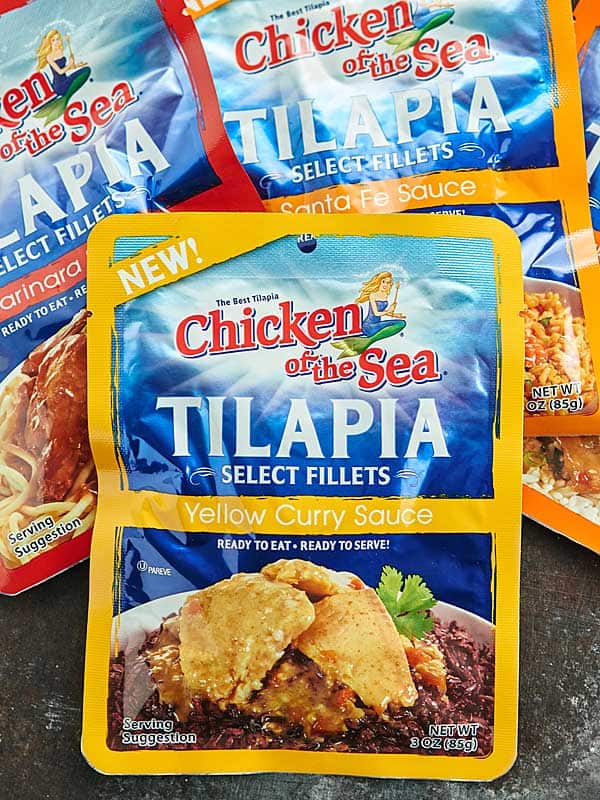 packets of tilapia fillets