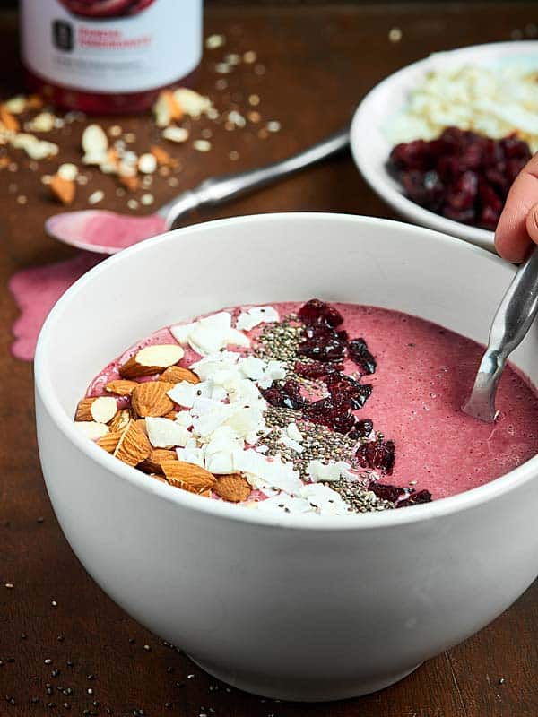 smoothie bowl with spoon