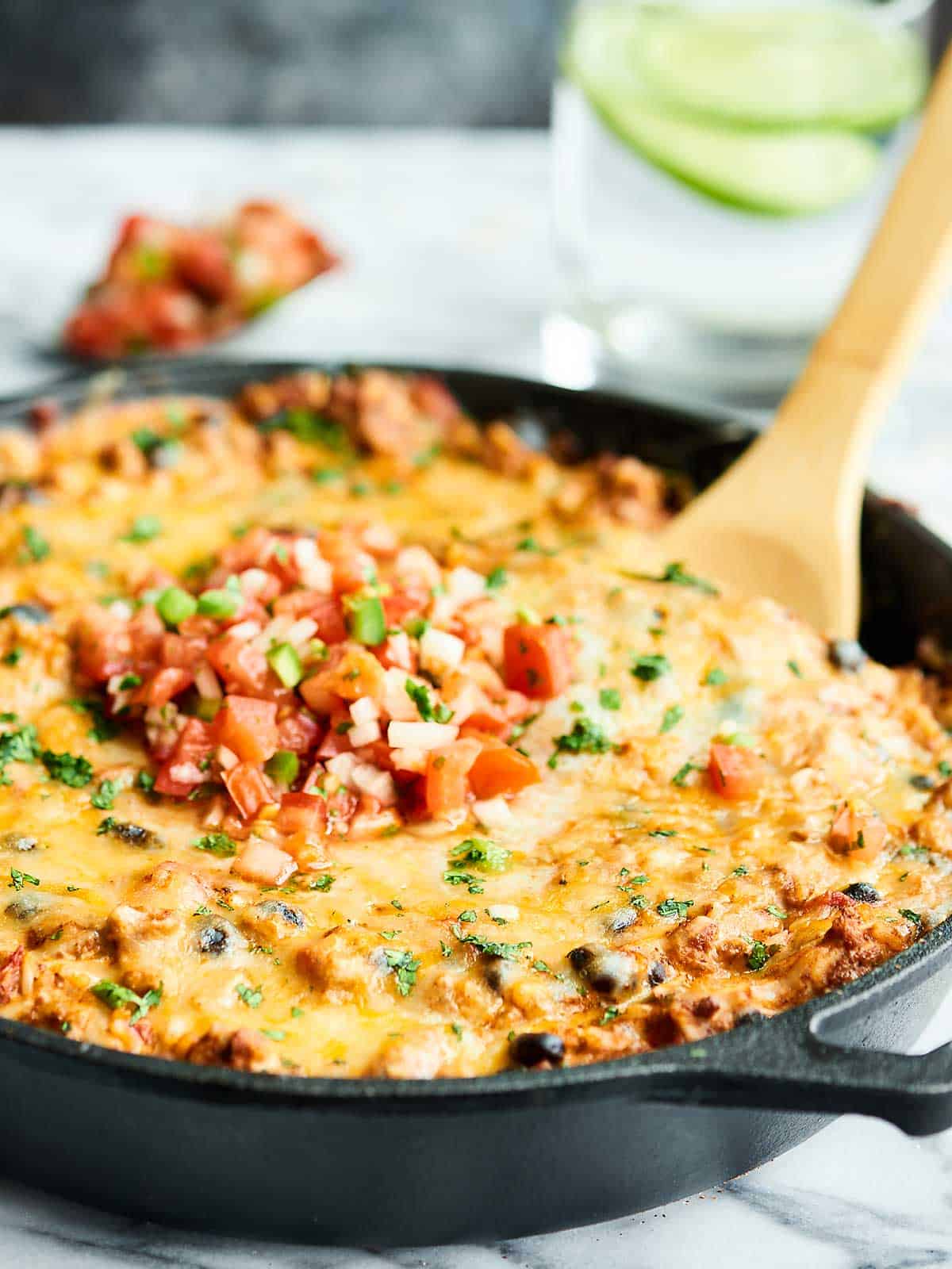 Mexican Skillet Recipe - w/ Cheese, Turkey, & Veggies!