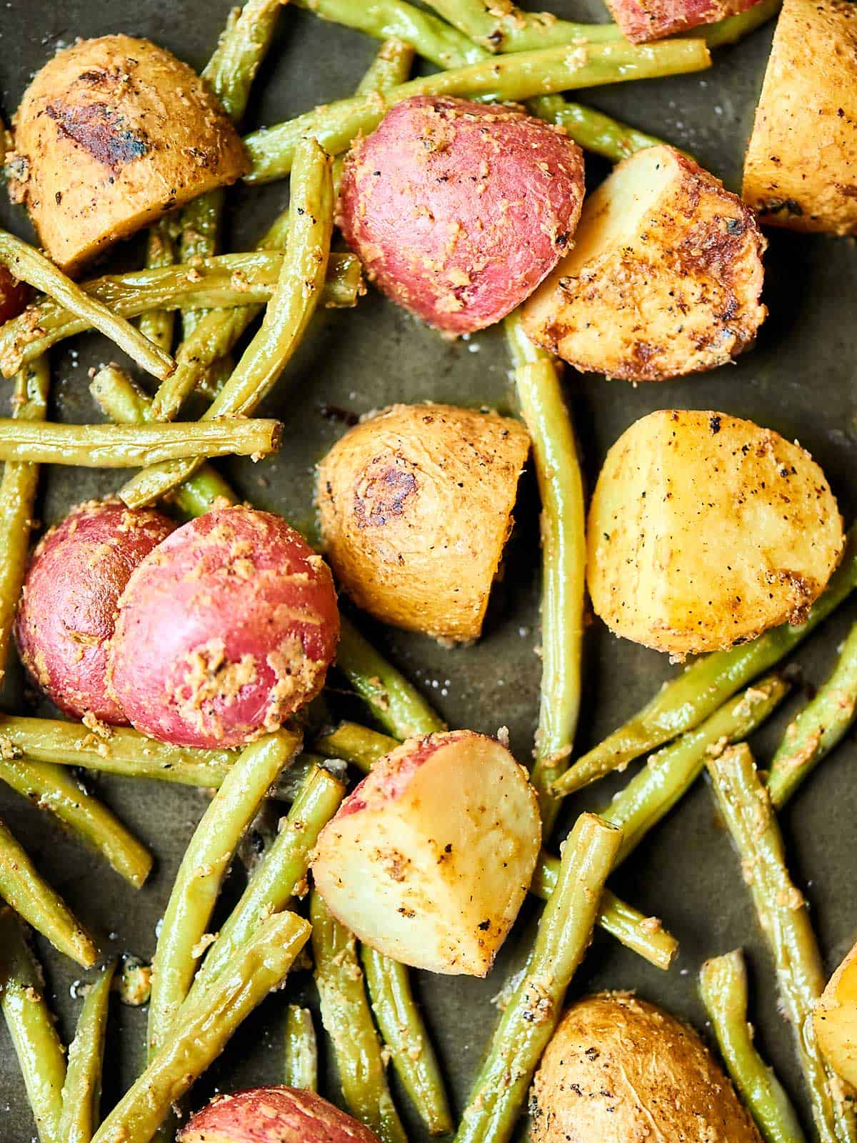 Roasted Potatoes and Green Beans Recipe - w/ Dijon