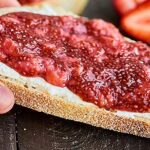 Only 5 ingredients are needed to make this Strawberry Chia Jam. It's vegan, gluten free, easy to make, pretty darn healthy, and helllooo is ultra delicious! showmetheyummy.com #chiajam #strawberryjam