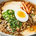 Chicken Ramen Noodles made easier in the crockpot! These Slow Cooker Ramen Noodles may be simple in preparation, but they're completely packed with flavor! showmetheyummy.com #ramennoodles #slowcooker
