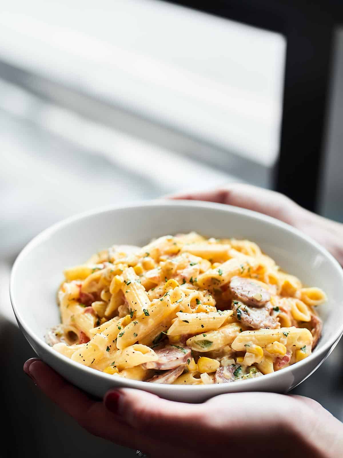 Spicy Chicken Sausage Pasta Recipe - w/ Gluten Free Penne