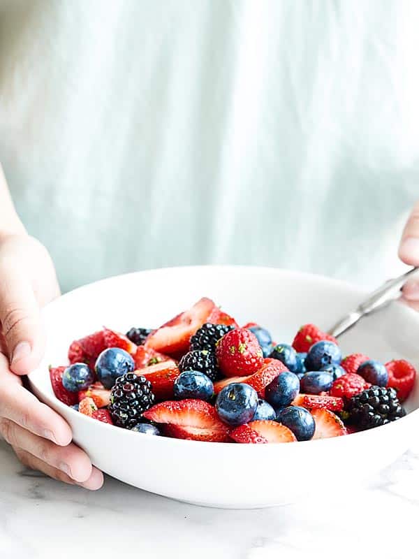 Bowl of berry fruit salad