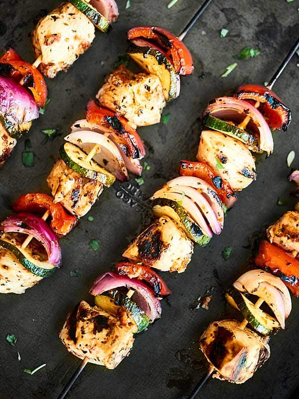 Greek Kebabs Recipe - w/ Chicken & Vegetables