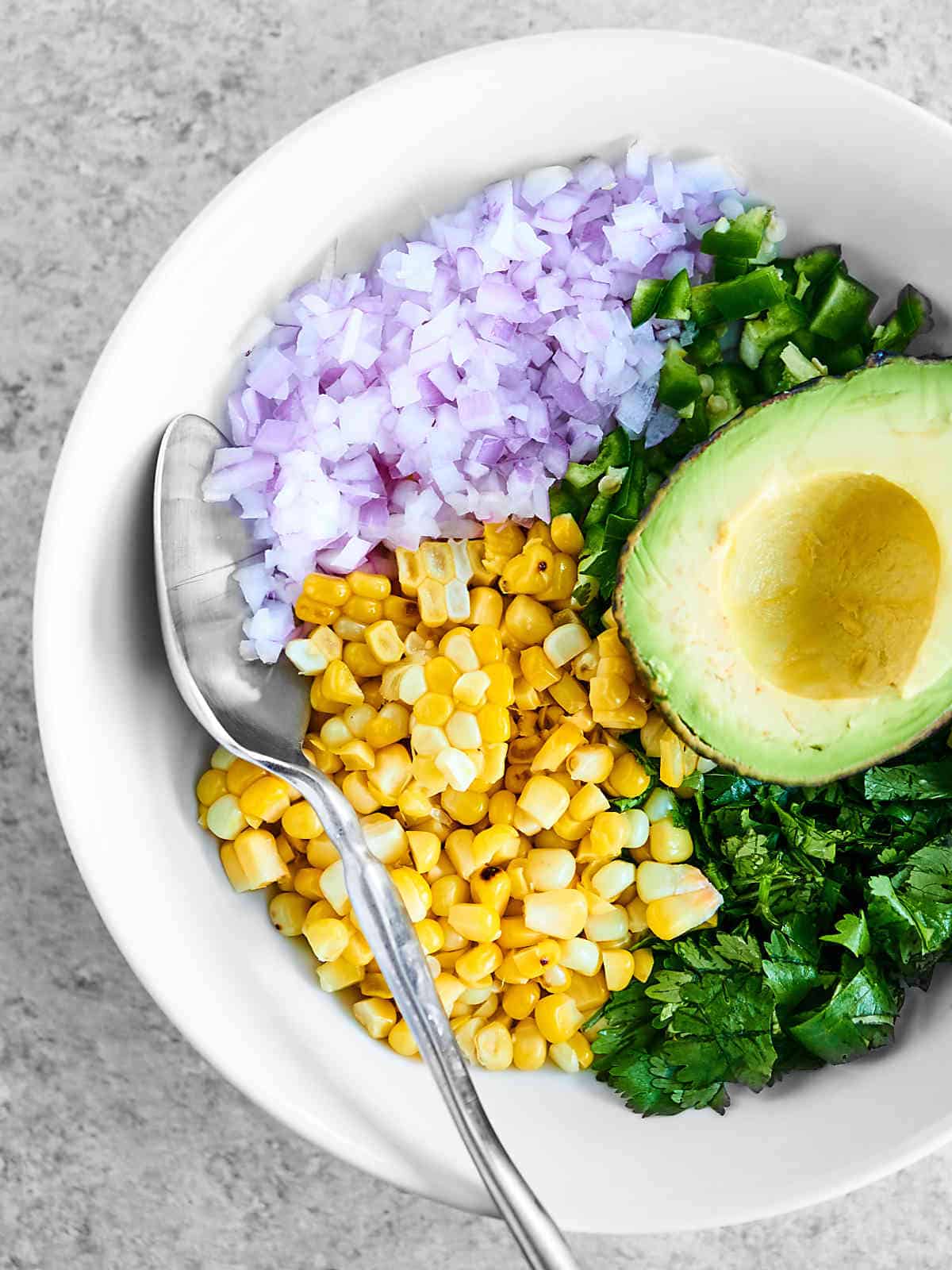 Mexican Corn Salad Recipe - w/ Roasted Corn & Avocado