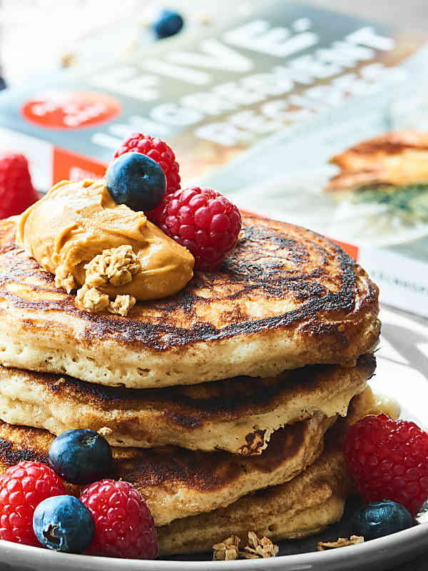 plate of pancakes stacked