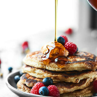 You guys are gonna FLIP for these classic Buttermilk Pancakes. Only 8 ingredients for ultra fluffy, perfectly sweet, incredibly easy pancakes! showmetheyummy.com Recipe adapted from Fast & Easy Five Ingredient Recipes: A Cookbook For Busy People #pancakes #sweetphicookbook