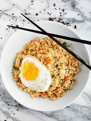 Cauliflower Fried Rice Recipe - Vegan, Gluten Free, SO Healthy