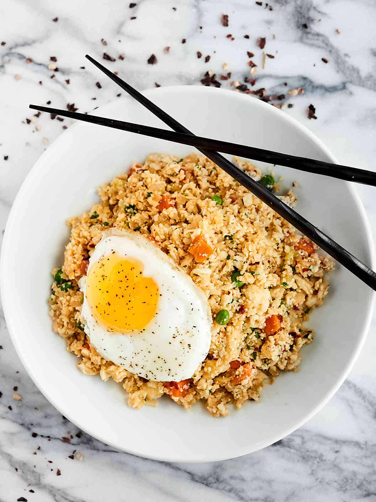 Cauliflower Fried Rice Recipe - Vegan, Gluten Free, SO Healthy