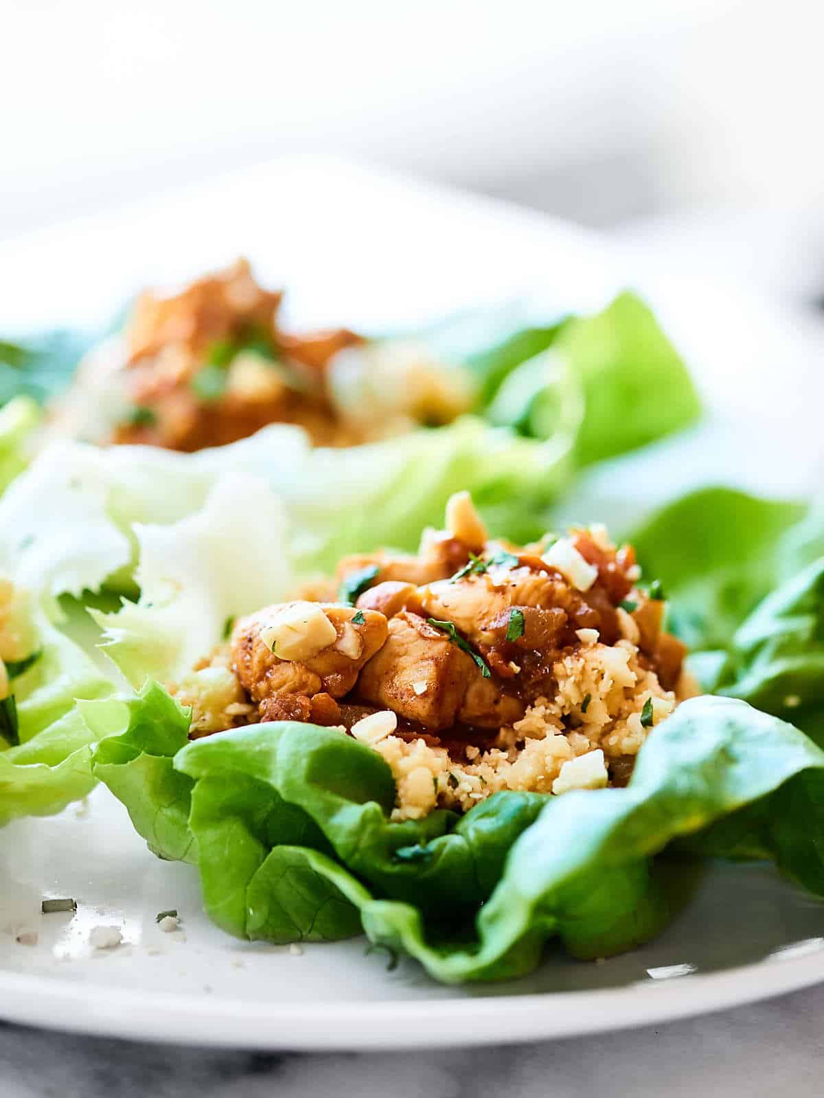 Healthy Asian Lettuce Wraps Recipe - w/ Chicken