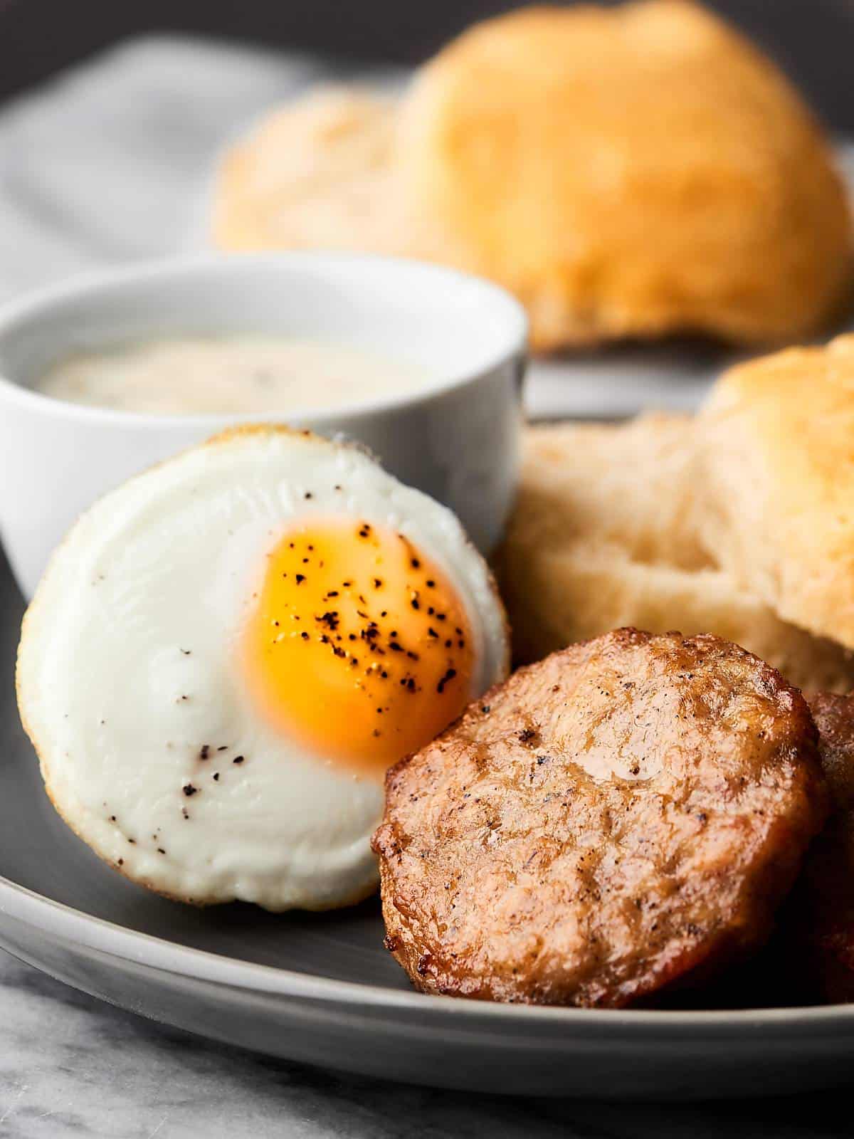 Biscuits and Gravy Breakfast Sliders Recipe w/ Maple Sausage