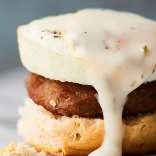 #ad Biscuits and Gravy just got better with these Breakfast and Gravy Breakfast Sliders! Biscuits + maple sausage + gravy + gooey egg! Surprisingly easy! Obviously delicious. :) Recipe made in partnership w/ @jonesdairyfarm #JonesFamilyRules