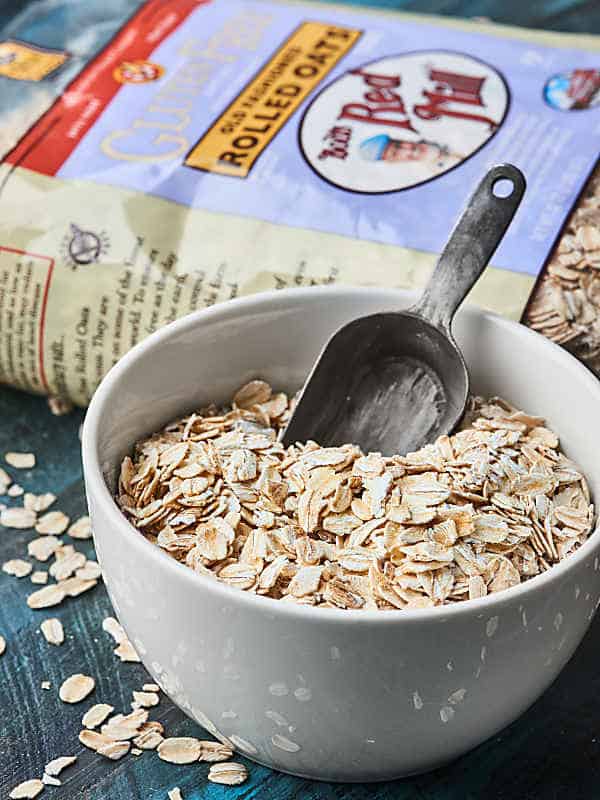 bowl of rolled oats