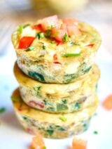 Egg muffins stacked
