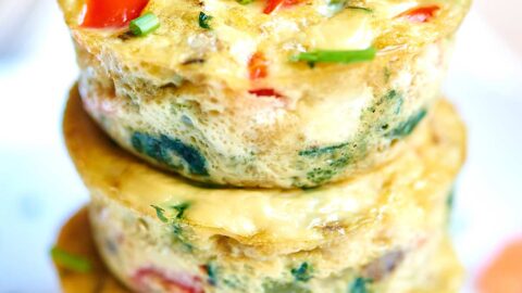 Egg muffins stacked