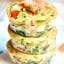 Egg muffins stacked