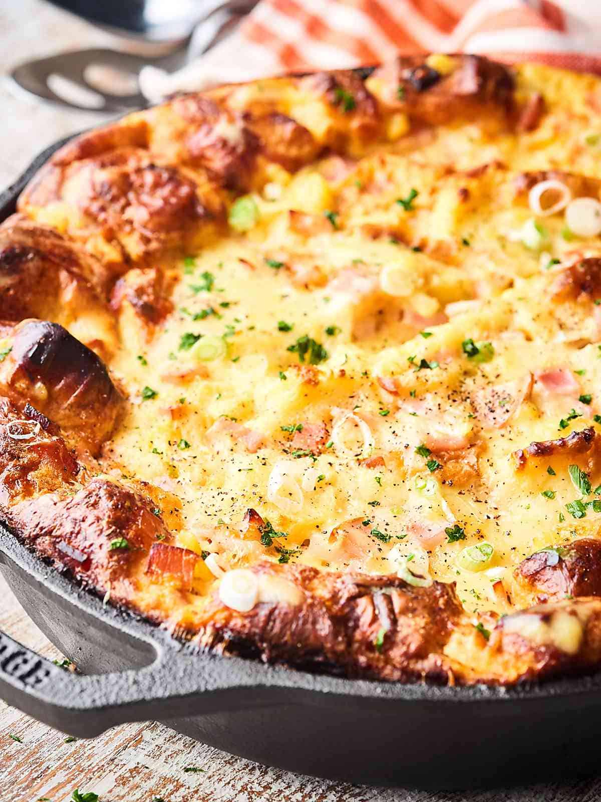 Hawaiian Eggs Benedict Casserole Cheese, Pineapple, Canadian Bacon