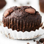At only 150 calories, these Healthy Chocolate Banana Muffins are healthy enough for breakfast, but indulgent enough for dessert! Vegan. Gluten Free. Made in ONE bowl. showmetheyummy.com