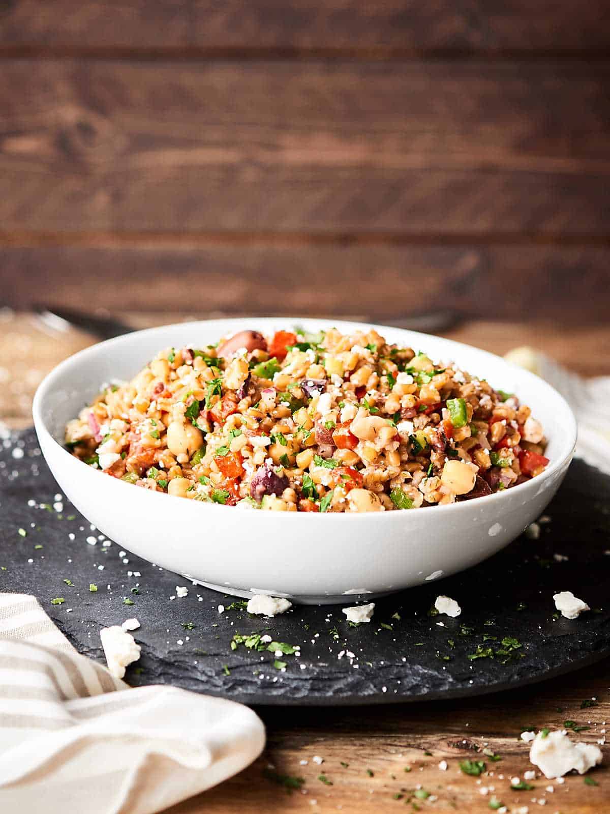 Mediterranean Farro Salad Recipe - Bright, Fresh, And Healthy!