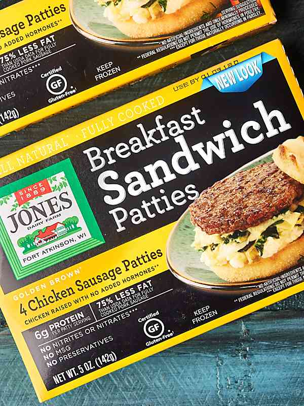Breakfast sandwich patties box