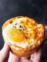 #ad This Sausage Egg and Cheese Biscuit Cups Recipe only requires FOUR ingredients: biscuits, sausage, eggs, and cheese! Perfect for a lazy weekend brunch or an ultra quick and easy weeknight brinner! showmetheyummy.com