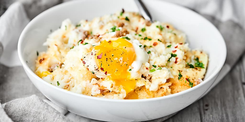 mashed potato egg makanan 4 sehat 5 sempurna