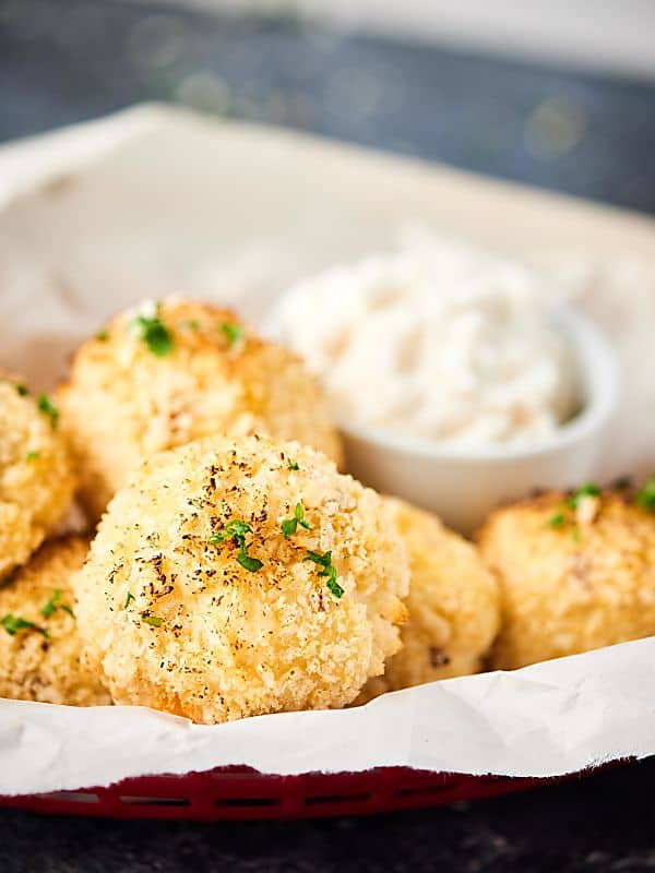 baked potato croquettes in basket