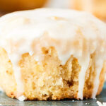 These Vegan Lemon Pound Cake Cupcakes are dense, moist, perfectly lemony, and smothered in the most delicious two ingredient glaze! A great dessert for warmer weather. showmetheyummy.com