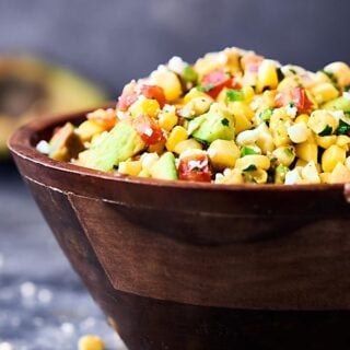 This Grilled Corn Salsa Recipe is loaded with fresh summer produce: corn, avocado, tomatoes, and more! Only 9 ingredients necessary! showmetheyummy.com