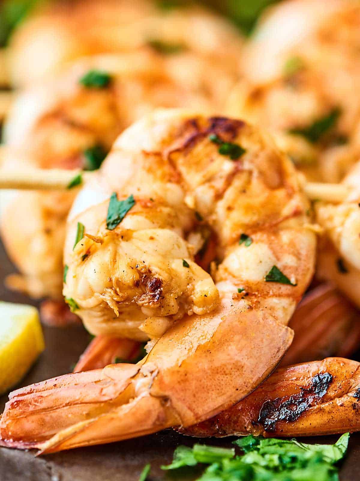 Grilled Shrimp Skewers Recipe - with Avocado Pesto