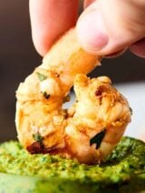 Grilled Shrimp Skewers. Easy, healthy, delicious summer food at it's finest! Only seven ingredients necessary! showmetheyummy.com #grilled #shrimp