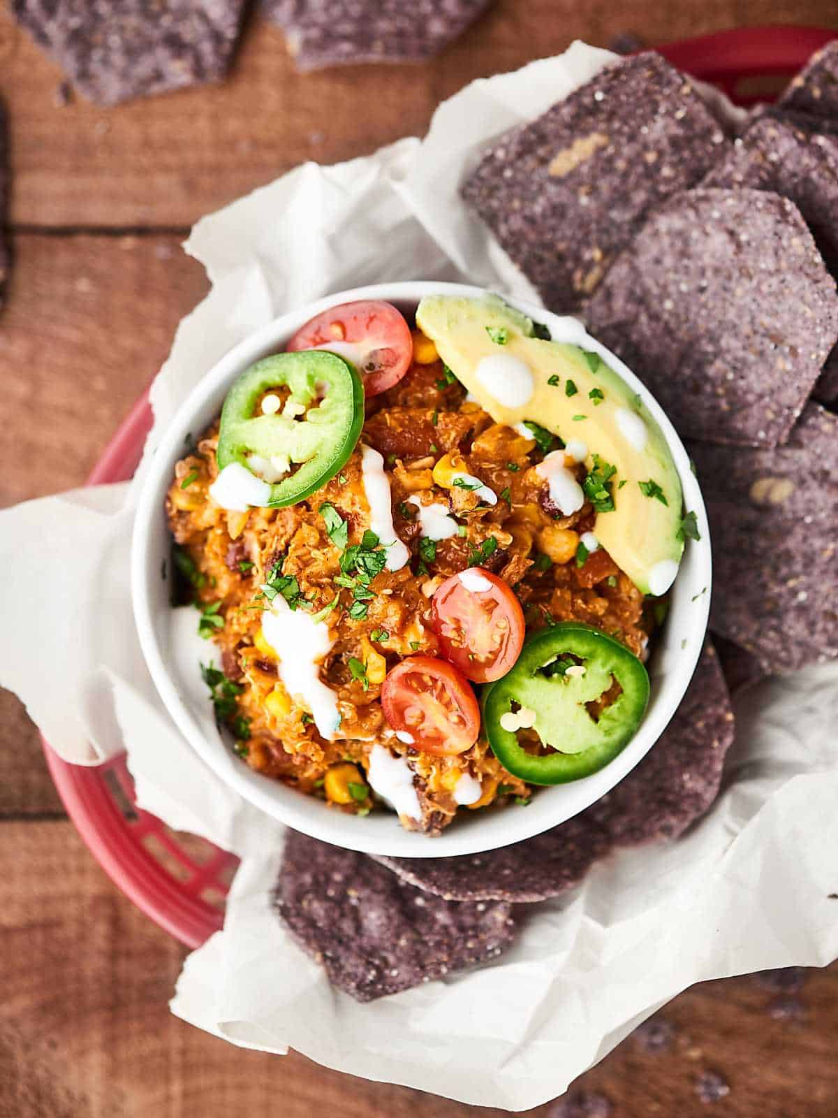 Slow Cooker Enchilada Quinoa Recipe - Gluten Free, Healthy Dinner