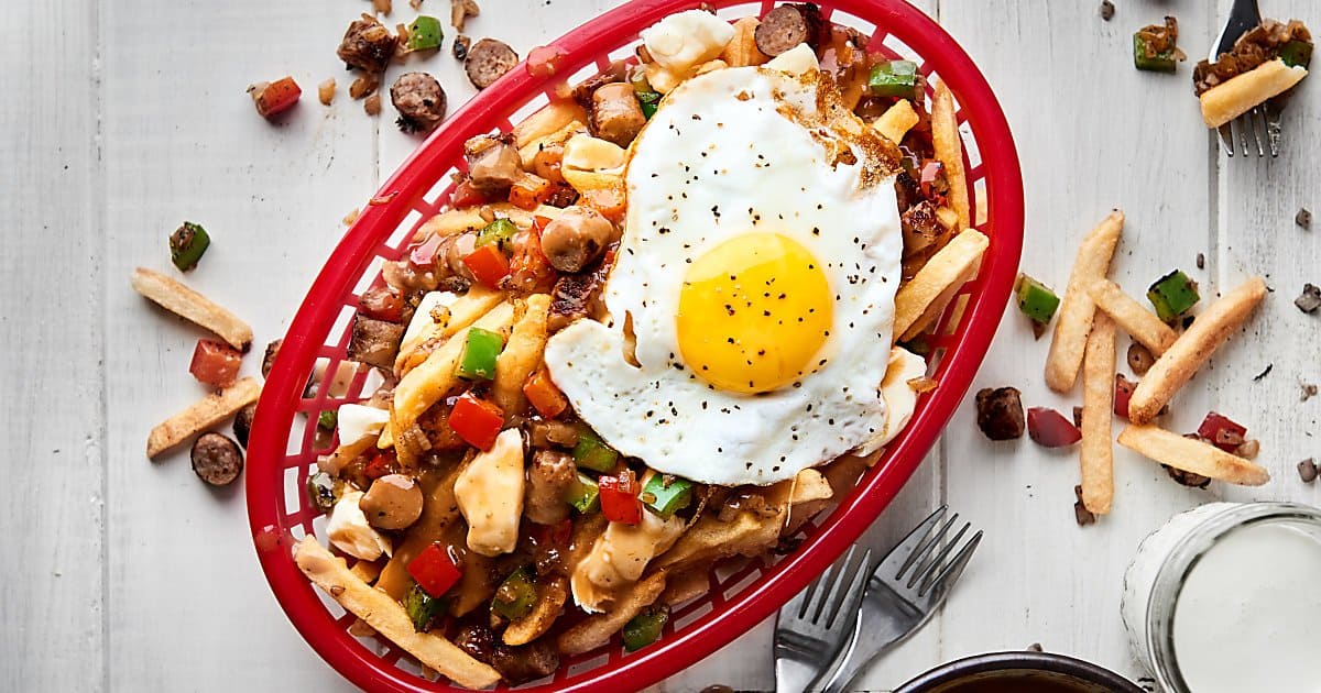 Breakfast Sausage Poutine Recipe w/ Homemade Gravy