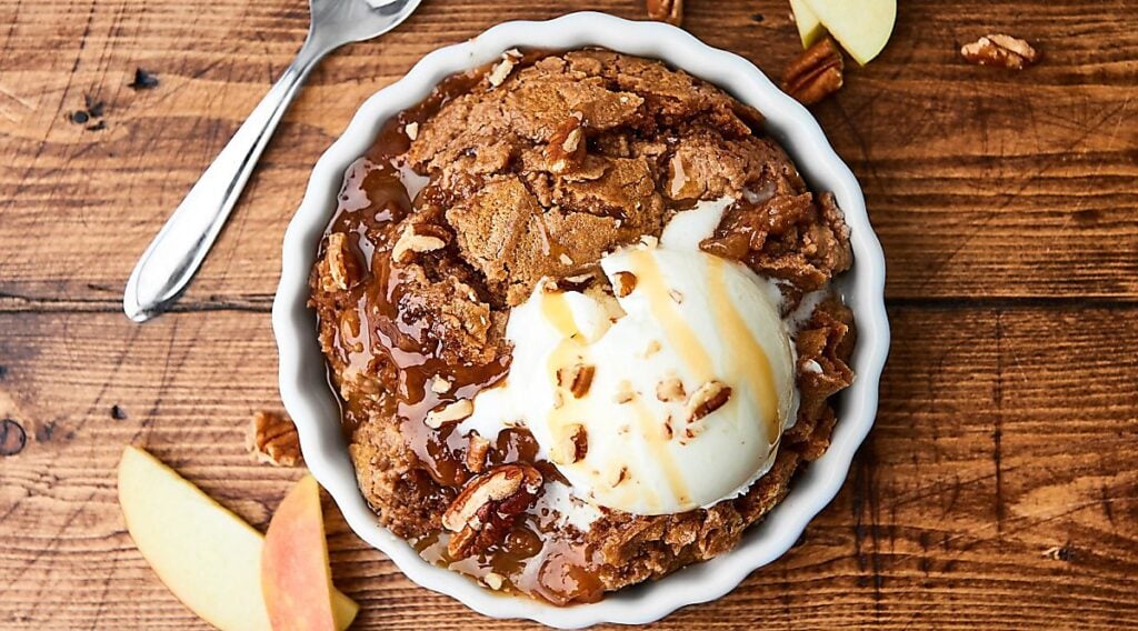 Slow Cooker Caramel Apple Dump Cake Recipe Only FIVE Ingredients!