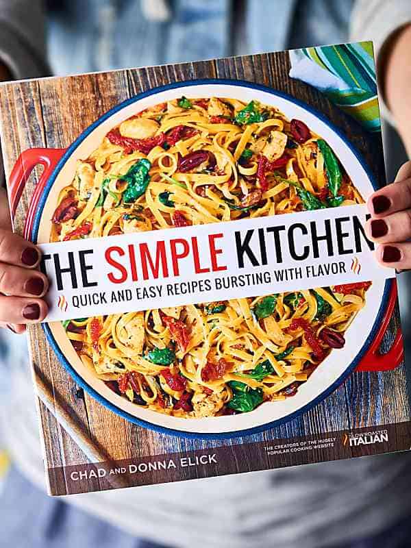 The Simple Kitchen cookbook held