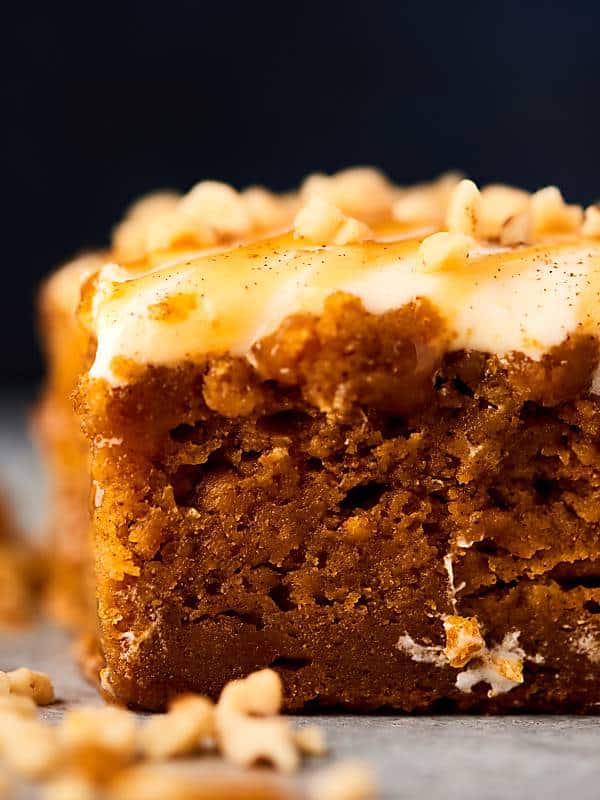 Closeup of pumpkin bar