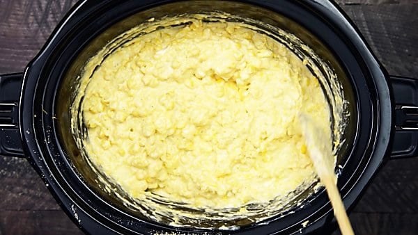 corn pudding ingredients in crockpot