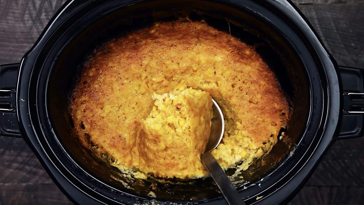 Slow Cooker Corn Pudding Recipe 10Minute Prep Easy Holiday Side!