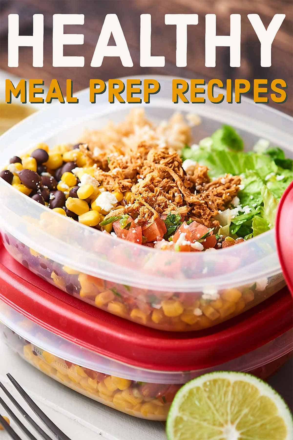 Healthy Meal Prep Recipes 2018. Recipes for breakfast, lunch, snacks, dinner, and desserts that can be made in advance! showmetheyummy.com #healthy #mealprep