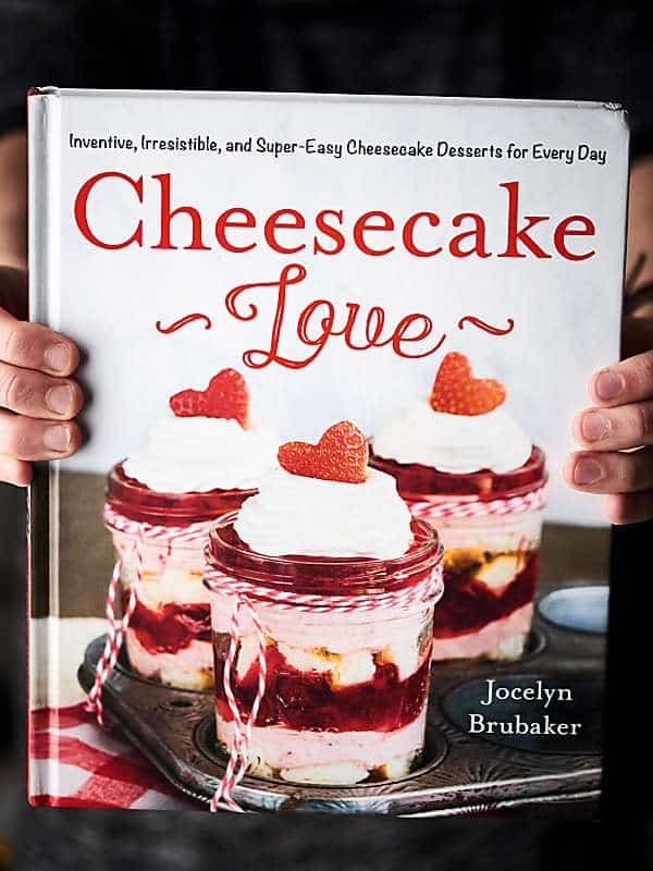 "Cheesecake Love" cookbook held