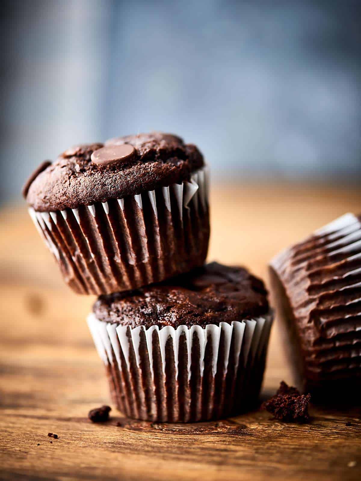 Double Chocolate Banana Muffins Recipe W Dark Chocolate Chunks
