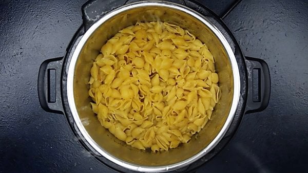 cooked pasta in instant pot