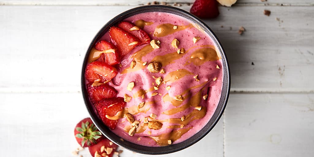 Peanut Butter And Jelly Smoothie Bowls Recipe Healthy Gluten Free