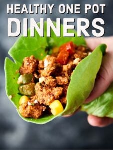 Healthy One Pot Dinner Recipes made on the stove, in the oven, in your crockpot, or in the instant pot! All easy. All one pot. All healthy. All totally delicious. showmetheyummy.com #healthy #onepot #dinner